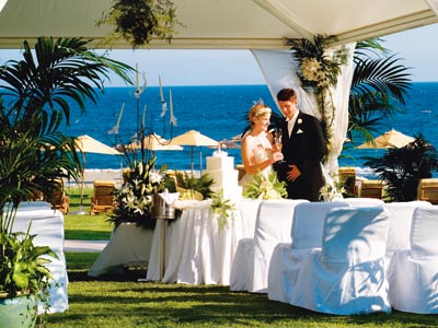 Le Meridien Limassol Spa - Beach Front Wedding Couple - Marquee
