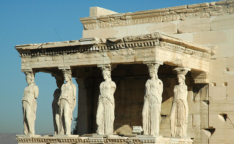 The Caryatids, Erechtheion at Athens Acropolis