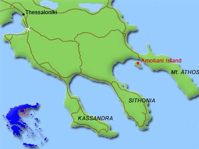 Ελλάδα Μακεδονία Χαλκιδική Νήσος Αμολιανή