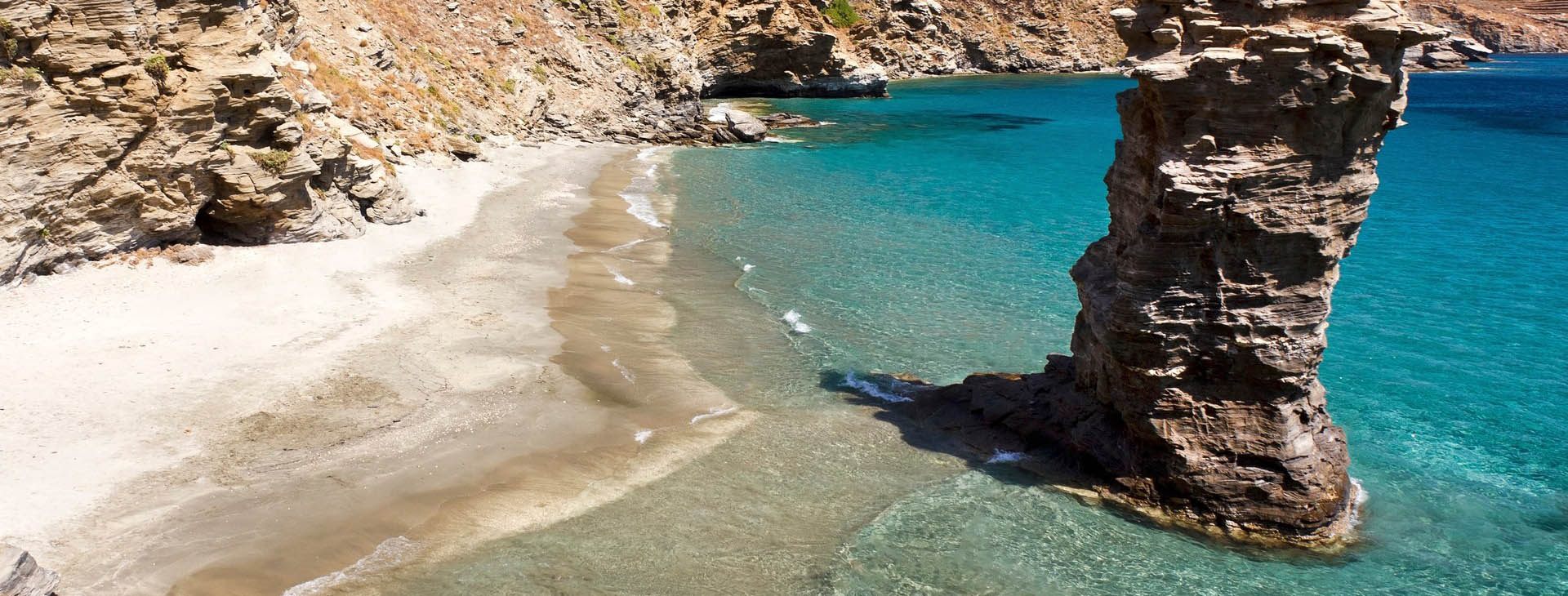 Olds woman jump (Grias Pidima) beach, Andros island