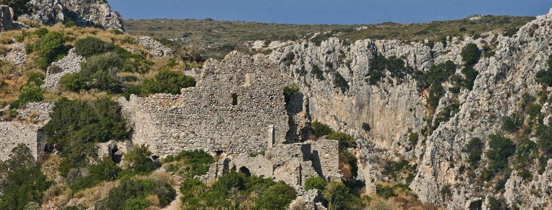 Medieval ruins at Palaiohora, Kythira island
