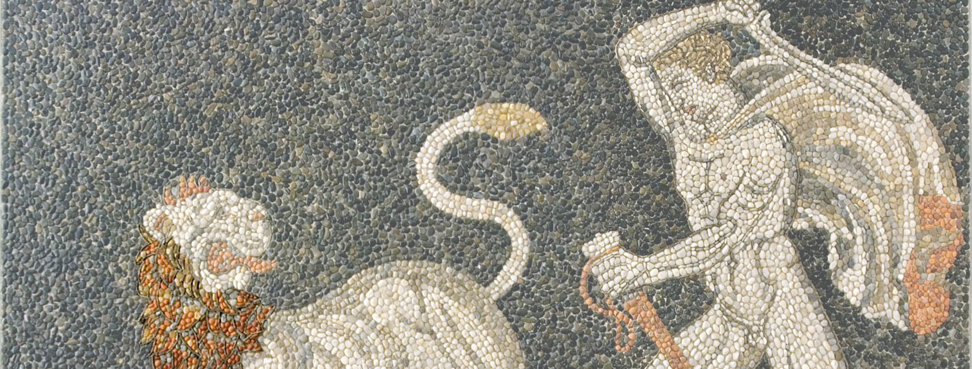 Lion Hunt Mosaic, archaeological site of Pella, the capital of ancient Macedonia