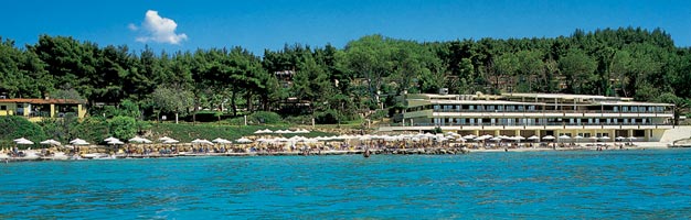 Sani Beach Club beach. Located in a paradise at Chalkidiki